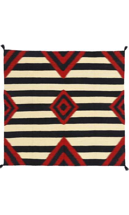 6 x 6 Southwest Modern Chief Blanket Navajo-Style Rug 81046