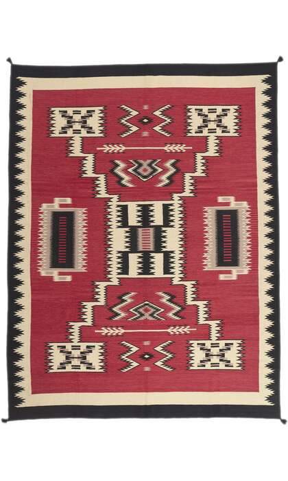 ​​9 x 12 Southwest Modern Red Navajo-Style Rug 81024​