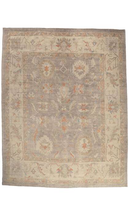 11 x 14 Modern Lavender Oushak Turkish Rug 52369