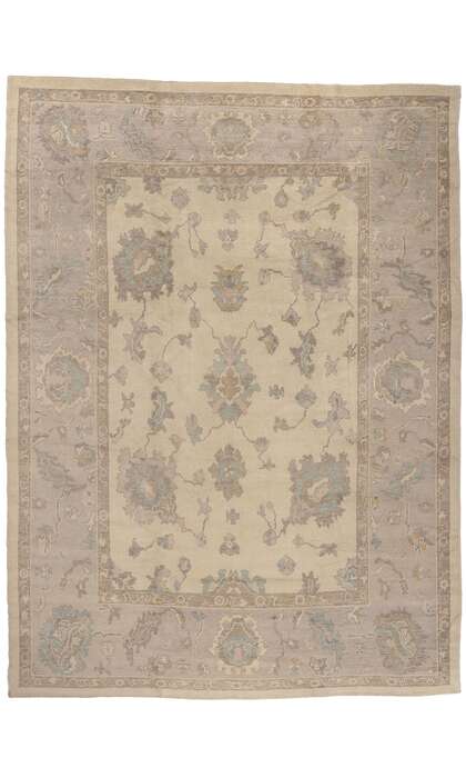 10 x 13 Modern Pastel Turkish Oushak Rug 52380