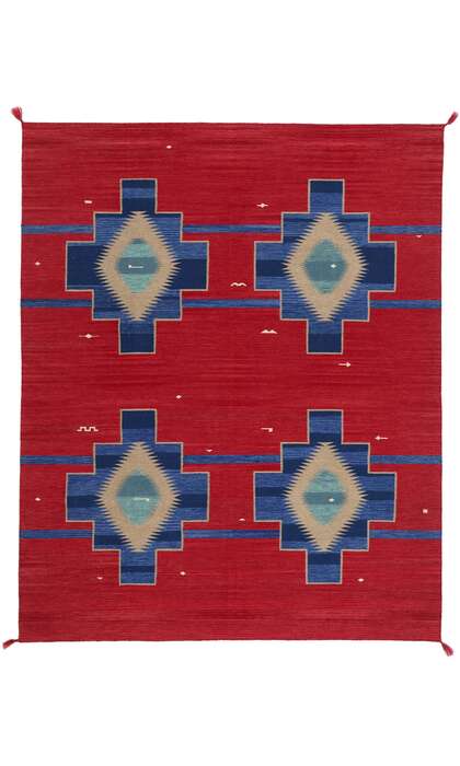 ​8 x 10 Southwest Modern Red Navajo-Style Rug 81040​