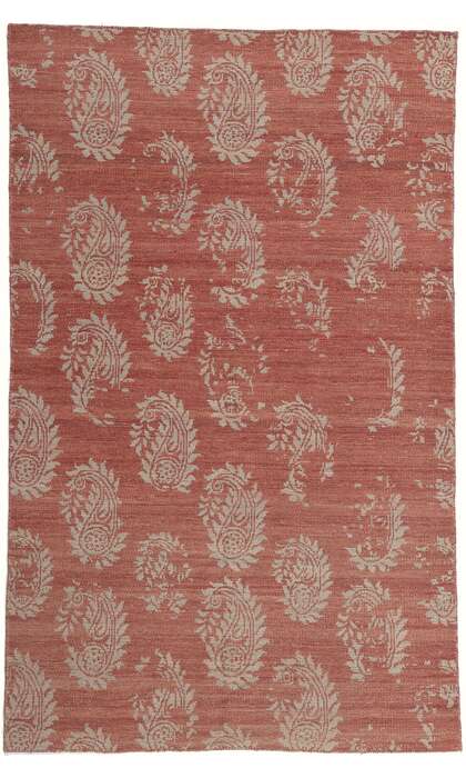 ​5 x 8 Reversible Chobi Peshawar Red Modern Area Rug 78711