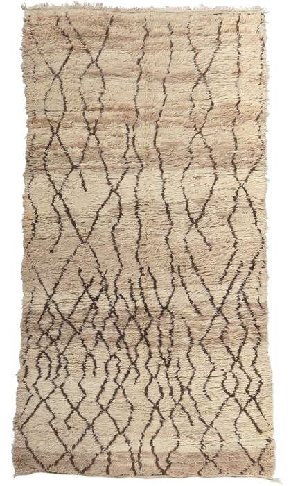 5 x 9 Vintage Neutral Moroccan Azilal Rug 21380