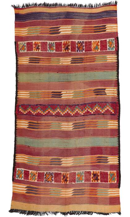 6 x 12 Vintage Taznakht Moroccan Kilim Rug 20420