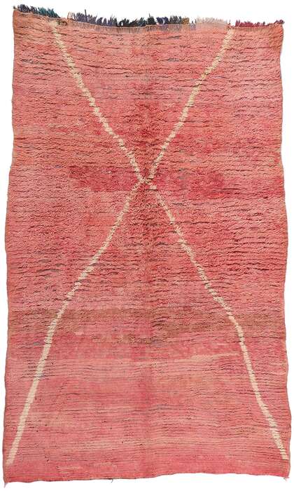 6 x 9 Vintage Pink Boujad Moroccan Rug 21484