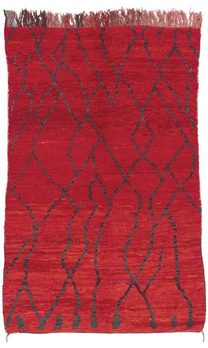 5 x 8 Vintage Red Talsint Moroccan Rug 20303