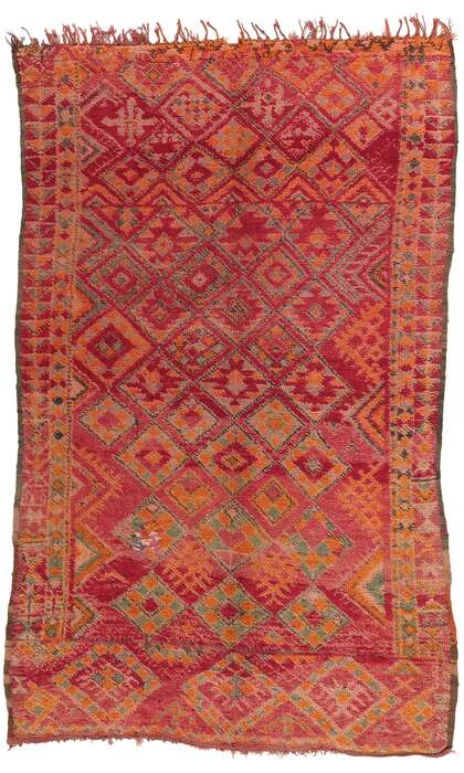 6 x 10 Vintage Red Talstint Moroccan Rug 20677