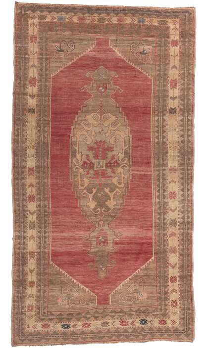 6 x 12 Vintage Red Turkish Oushak Rug 52419