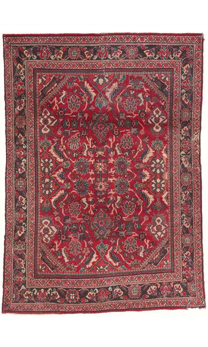 ​7 x 10 Vintage Red Persian Mahal Rug 78715