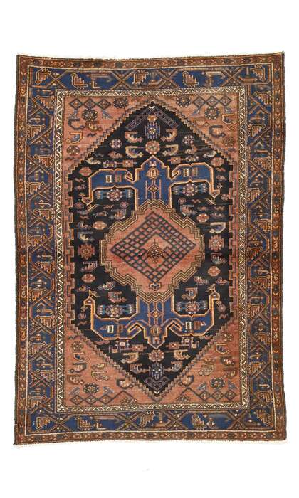 5 x 6 Antique Persian Nahavand Hamadan Rug 20444