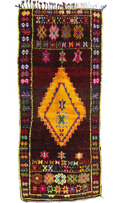 5 x 11 Colorful Vintage Beni MGuild Moroccan Rug 21804