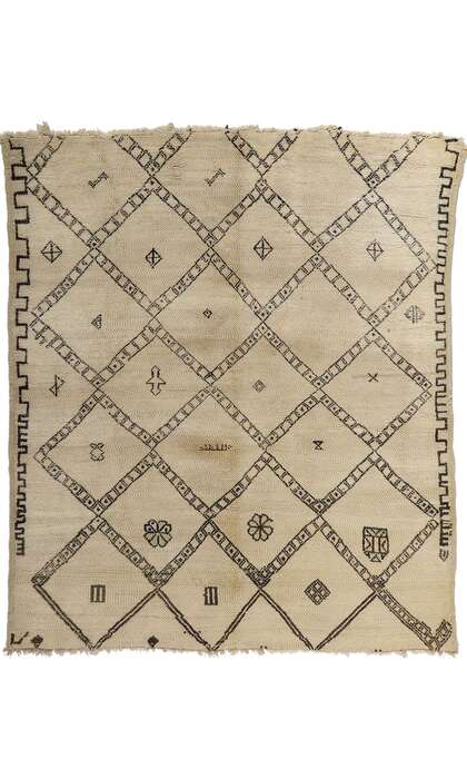 ​6 x 7 Vintage Moroccan Beni Ourain Rug 21765