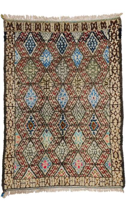 ​6 x 9 Vintage Moroccan Beni Ourain Rug 21775