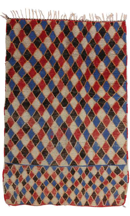 ​5 x 8 Vintage Harlequin Moroccan Azilal Rug 21755