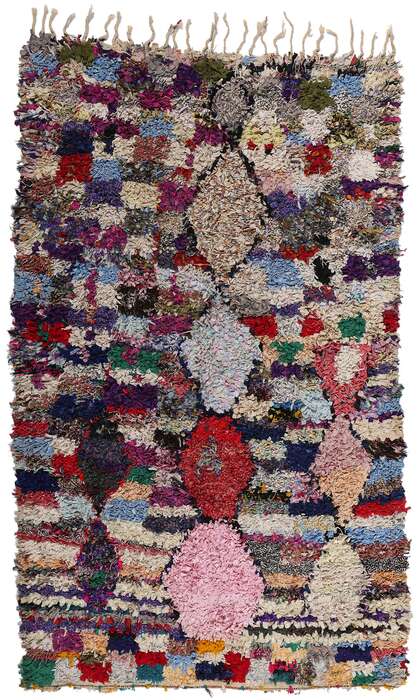 5 x 9 Vintage Boujad Moroccan Rag Rug 21786