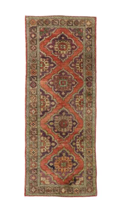 5 x 12 Vintage Turkish Oushak Rug Runner 51792