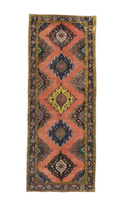 5 x 13 Vintage Turkish Oushak Rug Runner 51790