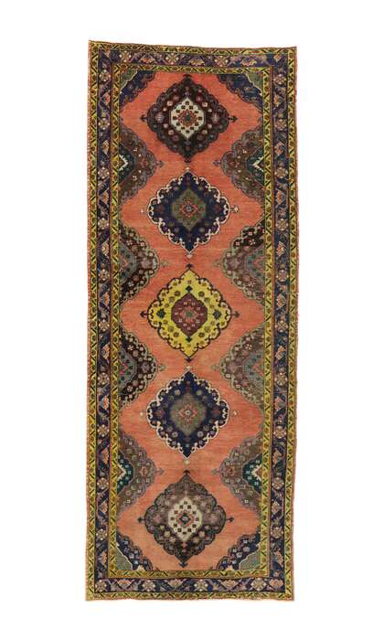 5 x 13 Vintage Turkish Oushak Rug Runner 51791