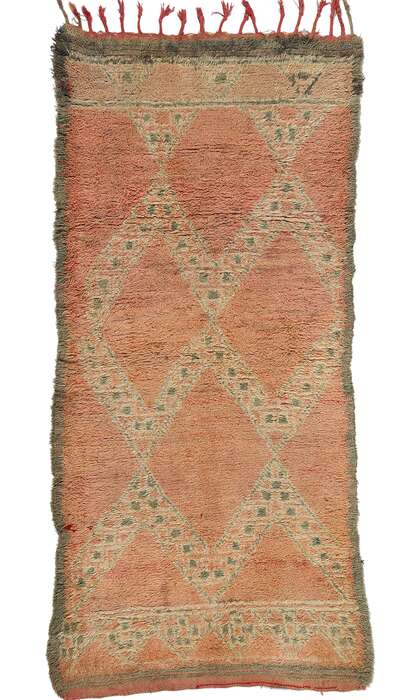 4 x 8 Vintage Pink Boujad Moroccan Rug 21838