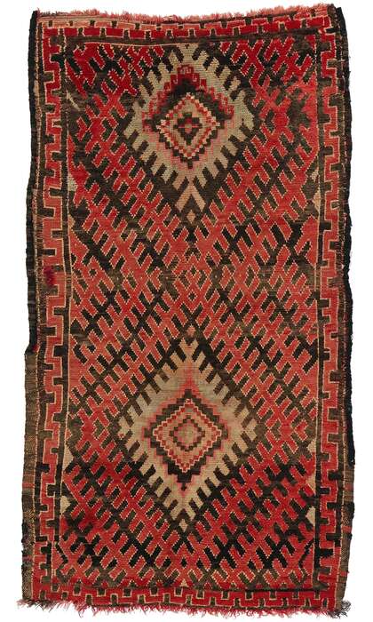 ​4 x 7 Vintage Red Talsint Moroccan Rug 21762