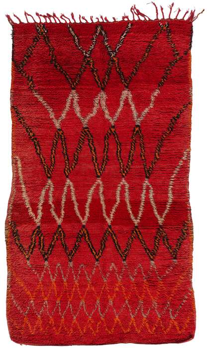 ​5 x 8 Vintage Red Talsint Moroccan Rug 21758