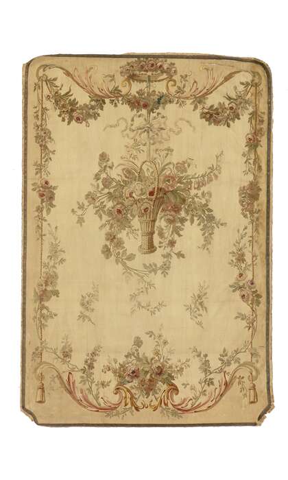 5 x 7 Antique French Silk Aubusson Tapestry 73014