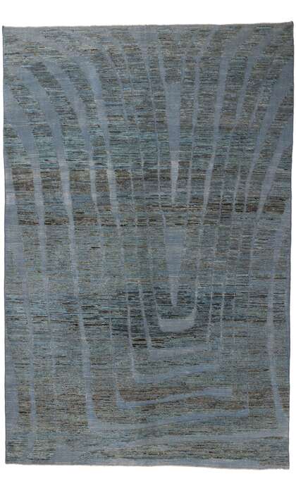 10 x 15 Biophilic Blue Moroccan High-Low Rug 81090