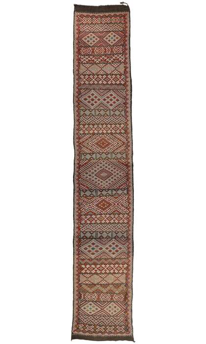 4 x 22 Vintage Zemmour Moroccan Kilim Rug Runner 21849