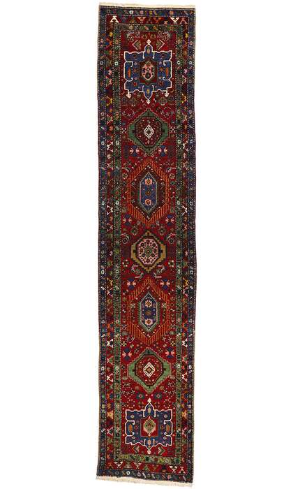 3 x 16 Vintage Persian Karaja Heriz Rug Runner 53872