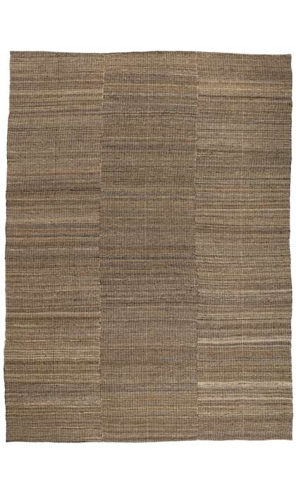 10 x 14 Modern Neutral Earth-Tone Kilim Rug 81101