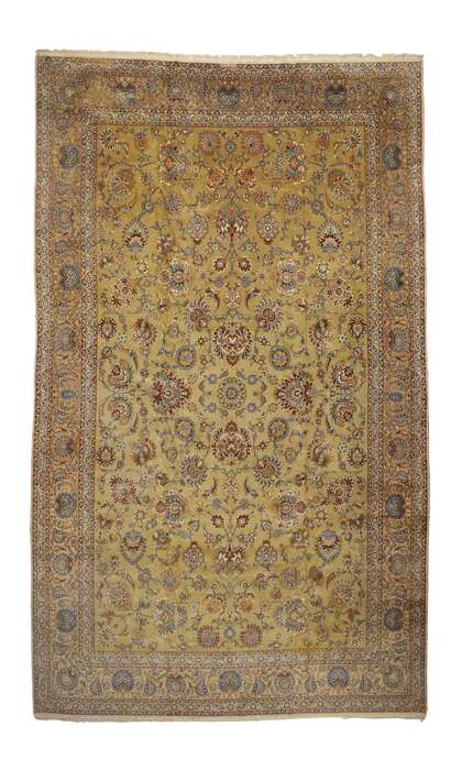 14 x 22 Oversized Antique Persian Kashan Rug 71883