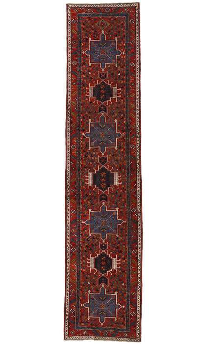 3 x 14 Vintage Persian Karaja Heriz Rug Runner 53873