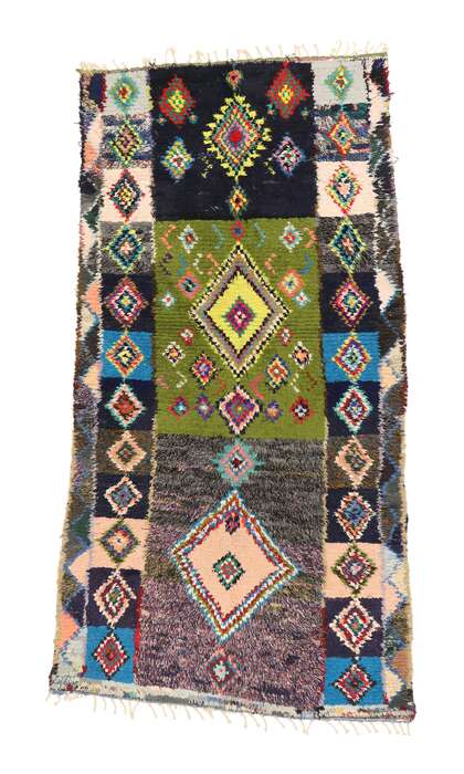4 x 8 Colorful Vintage Moroccan Azilal Rug 20622