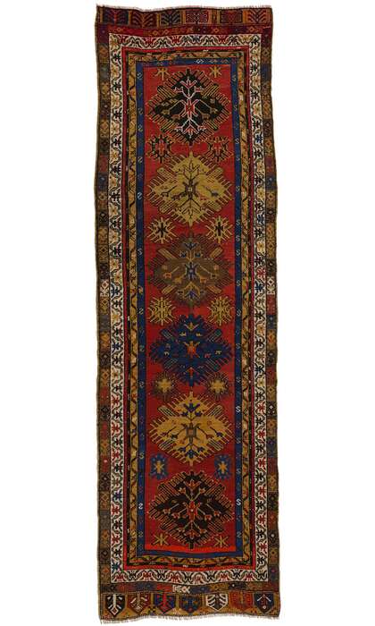 4 x 12 Vintage Turkish Oushak Rug Runner 53882