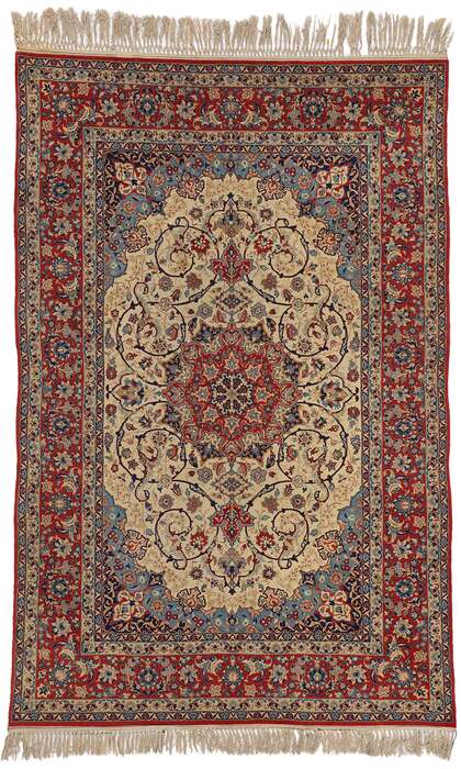 5 x 8 Vintage Persian Isfahan Rug 78721