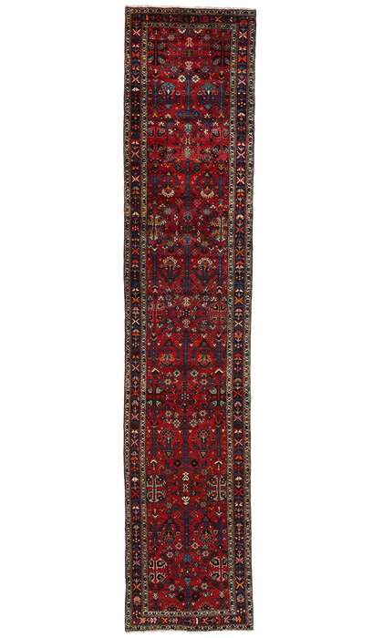 3 x 17 Vintage Red Persian Hamadan Rug 78726