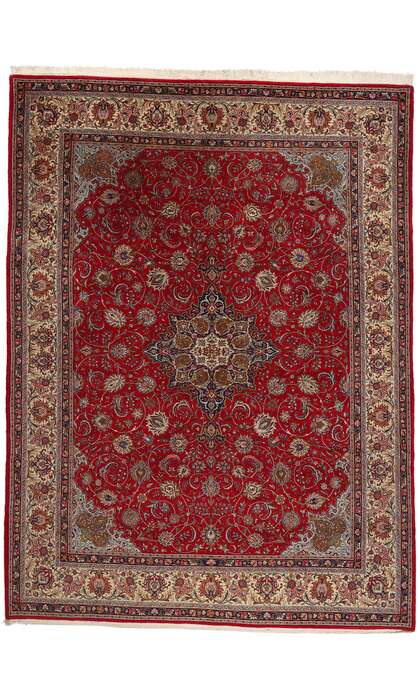 10 x 13 Vintage Red Persian Kashan Rug 78700