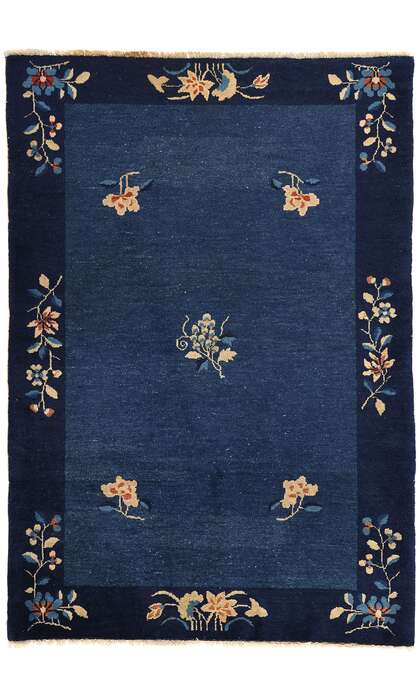 4 x 6 Antique Blue Chinese Peking Rug 78762