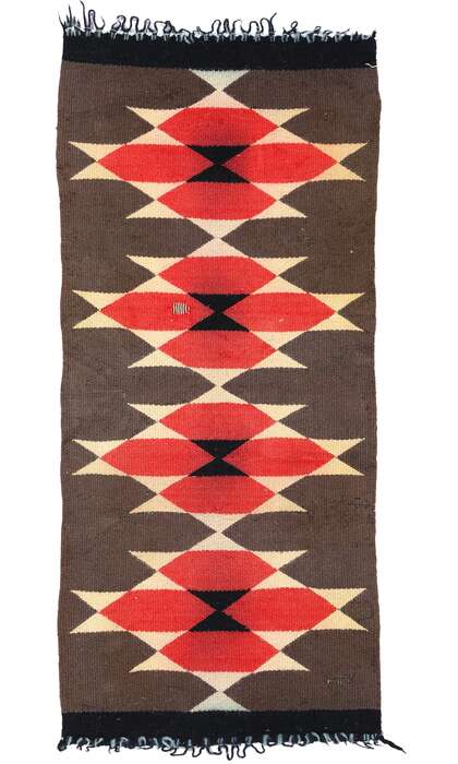 1 x 3 Small Antique Ganado Navajo Rug 78749