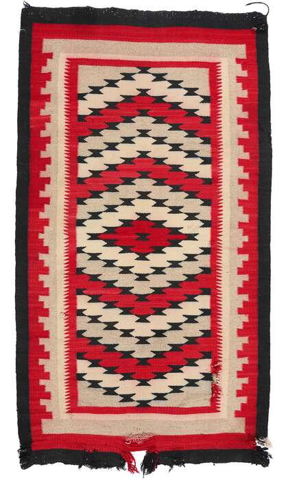 3 x 5 Antique Ganado Navajo Rug 78747