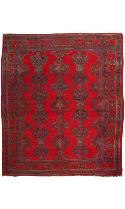 12 x 14 Antique Red Turkish Oushak Rug 78743