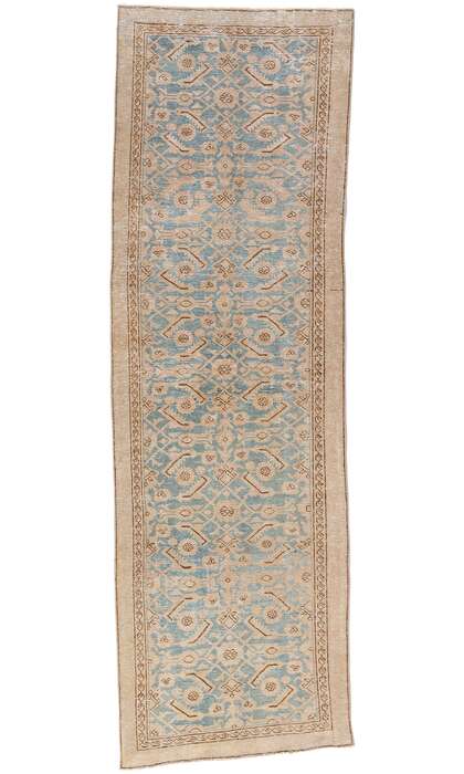 3 x 10 Vintage Blue Persian Malayer Rug Runner 53922