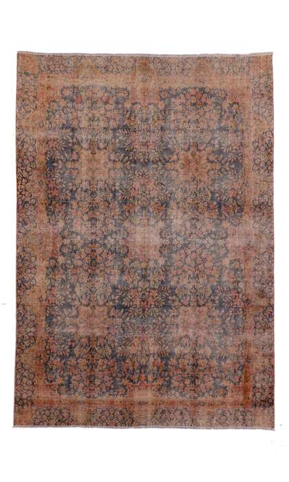 7 x 10 Vintage Persian Kerman Rug 80304