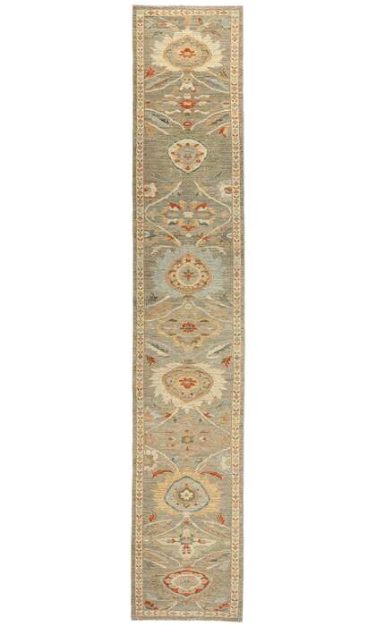 3 x 19 Long Modern Persian Sultanabad Rug Runner 61289