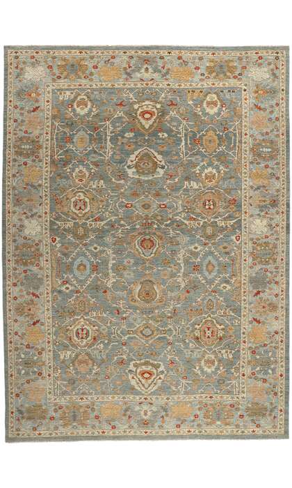 10 x 14 Modern Blue Persian Sultanabad Rug 61299