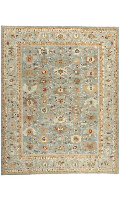 13 x 16 Modern Blue Persian Sultanabad Rug 61279
