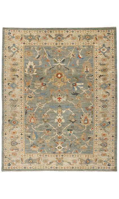 8 x 10 Modern Blue Persian Sultanabad Rug 61288