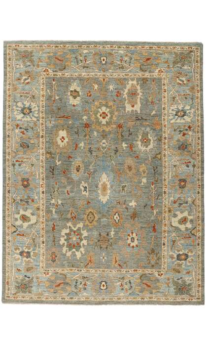 8 x 11 Modern Blue Persian Sultanabad Rug 61284