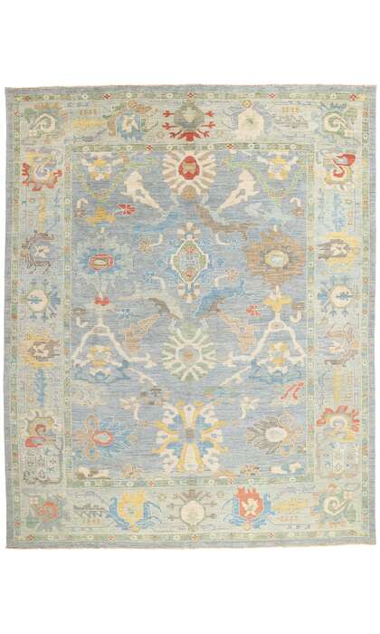 10 x 12 Modern Light Blue Persian Sultanabad Rug 61291