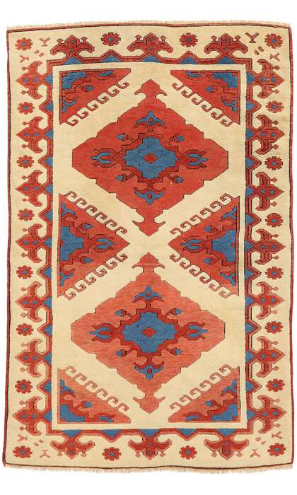 4 x 6 Vintage Turkish Oushak Rug 53933